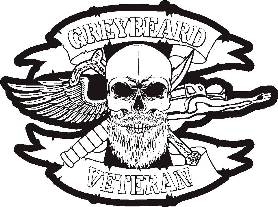 Greybeard Veteran Sticker W/Jack