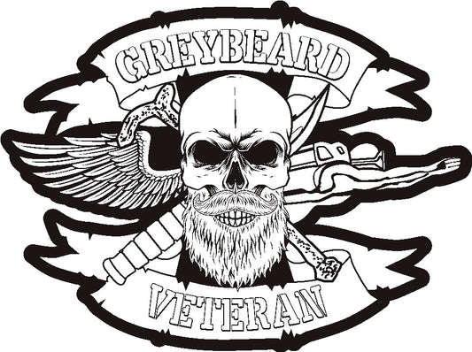 Greybeard Veteran Sticker W/Jack
