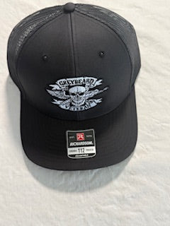 GreyBeard Veterans Trucker Hat – Military Style Snapback in Black, Gray & Camo