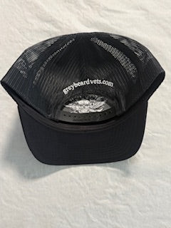 GreyBeard Veterans Trucker Hat – Military Style Snapback in Black, Gray & Camo