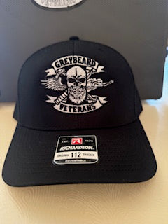 GreyBeard Veteran Trucker Snapback - BLACK - OSFA with the Jack