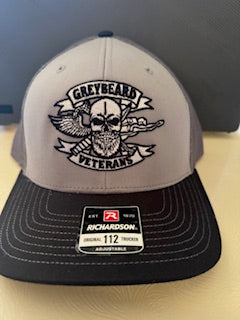 GreyBeard Veteran 112 Trucker Snapback - GREY/ CHARCOAL/ BLACK with the Jack