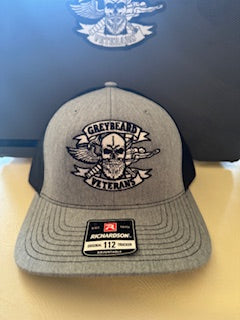 GreyBeard Veteran 112 Trucker Snapback - GREY/ BLACK with the Jack